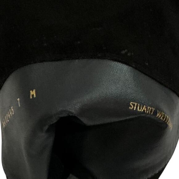 Stuart Weitzman 5050 City Block Boots Black Suede Over-the-Knee Stretch Size 7 - Picture 12 of 14